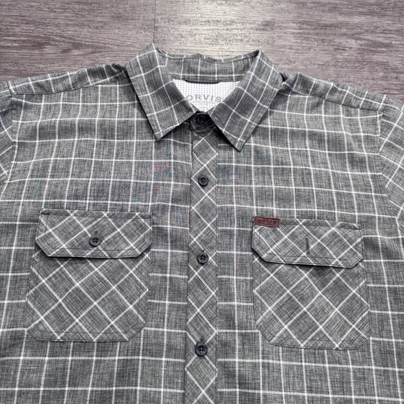 Orvis Shirt Mens Large Fishing Outdoor Short Sleeve Button Up Polyester Vented - Picture 1 of 9